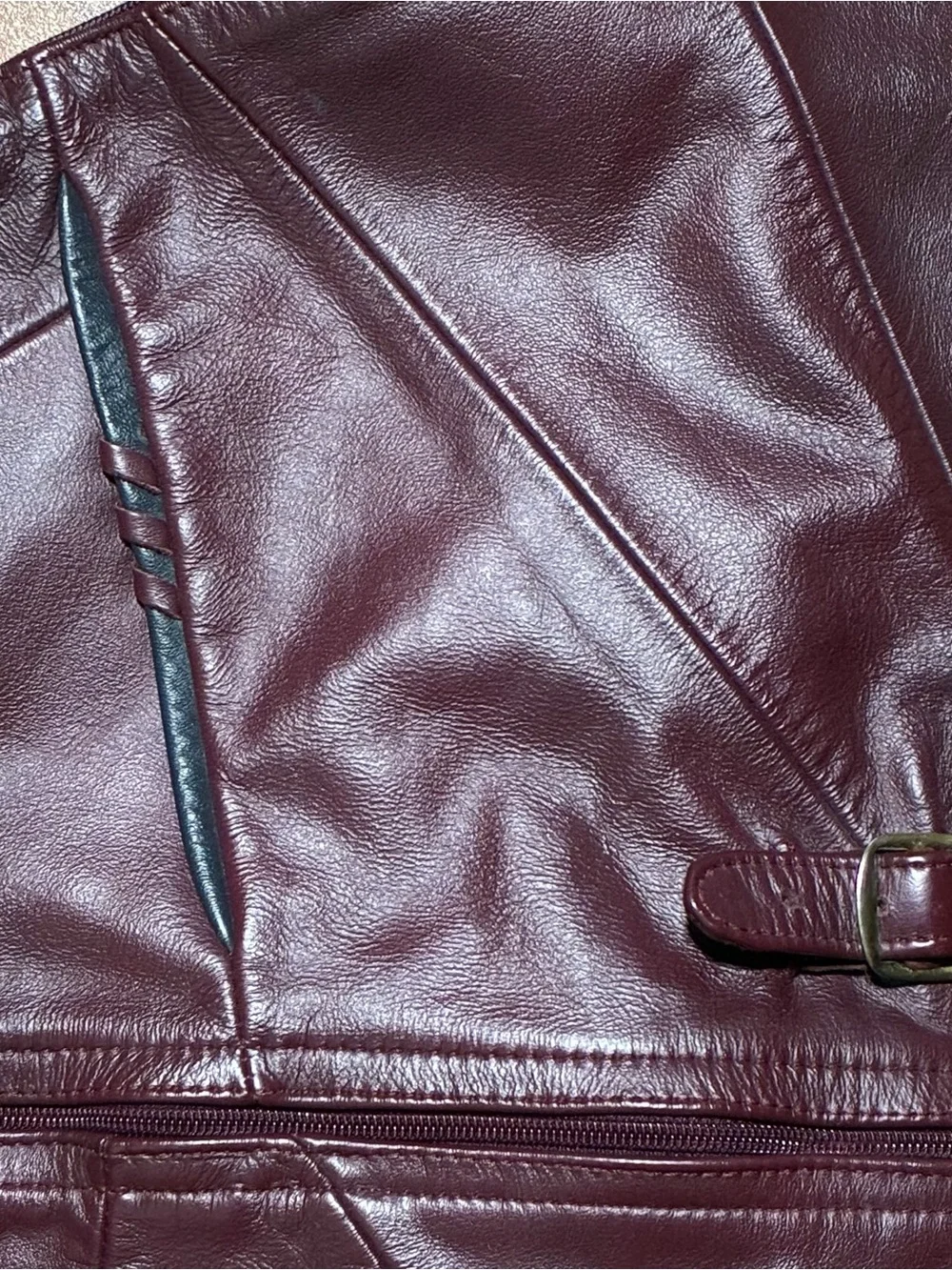 Y2K vtg Monochromatic Patchwork XXL Leather Hobo
